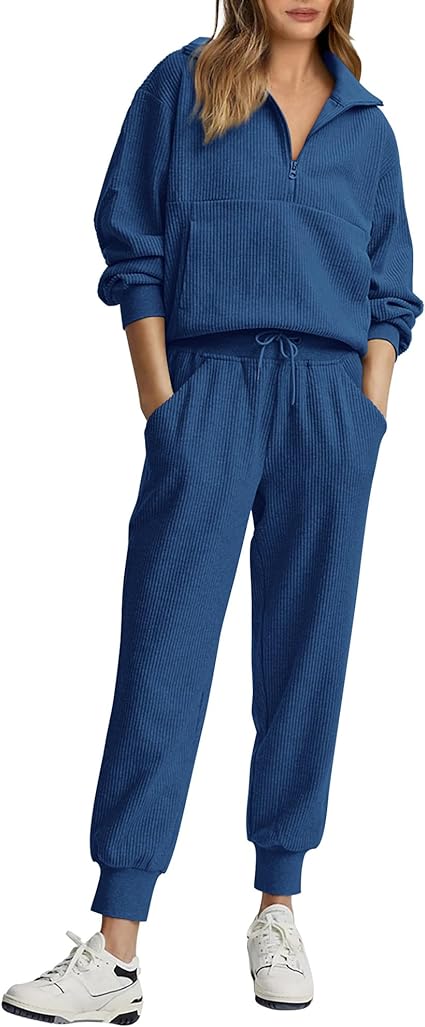 BTFBM Women's 2 Piece Tracksuit Fall Outfits 2024 Long Sleeve