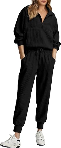 PRETTYGARDEN Womens 2 Piece Sweatsuits Set Long Sleeve