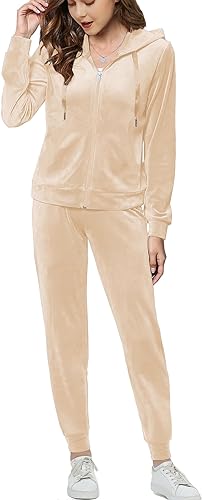 Woolicity Womens Velour Tracksuit Two Piece Outfits for Women